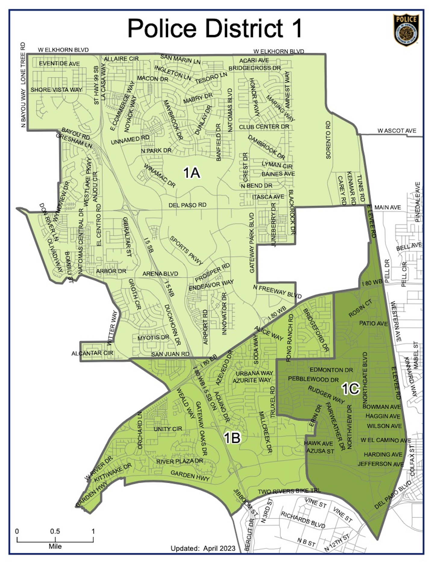 Police District 1 map