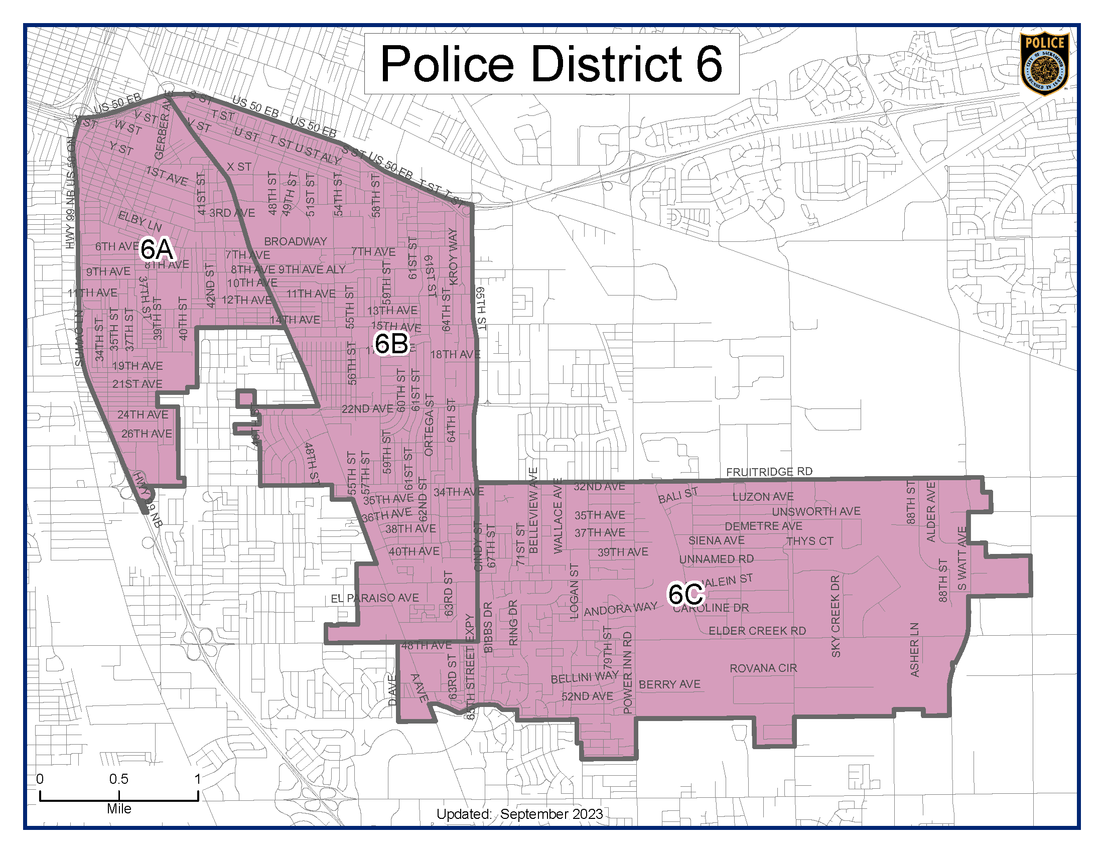 Police District 6 map